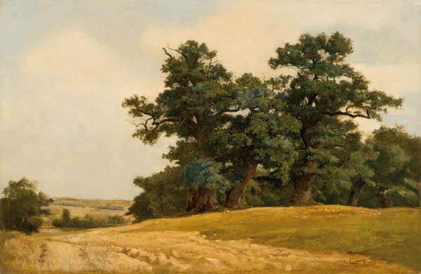 Eugen Ducker Landscape with oaks